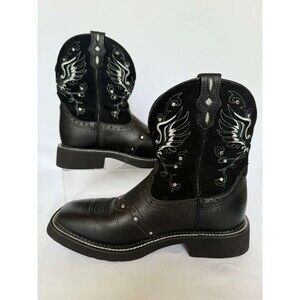 Justin Gypsy Black Leather Western Boots Women’s 9.5B L9977